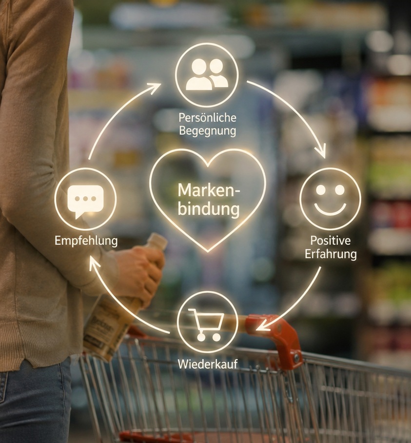 Zyklus von Markenbindung POS Marketing