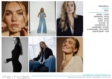 Model Sedcard Paulina